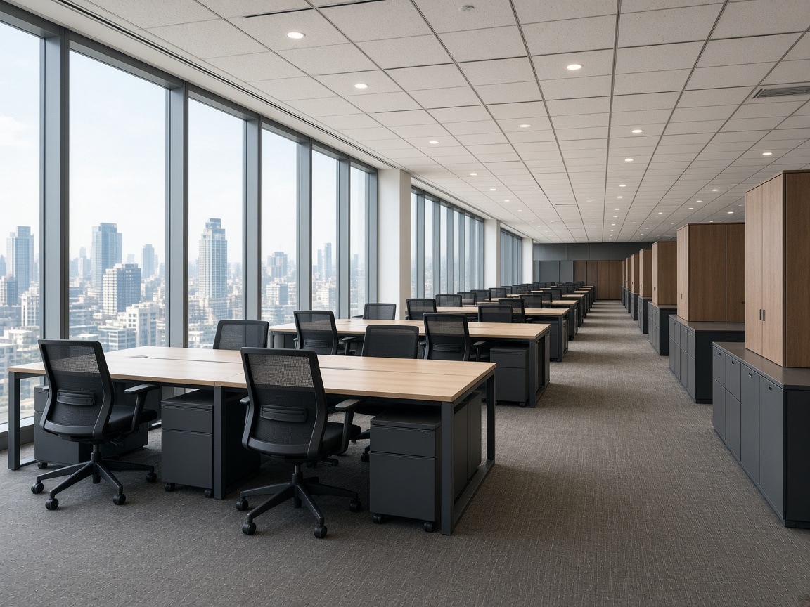 高层写字楼全员办公家具整案落地实景 - 领梵家具